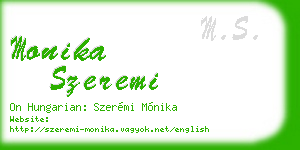 monika szeremi business card